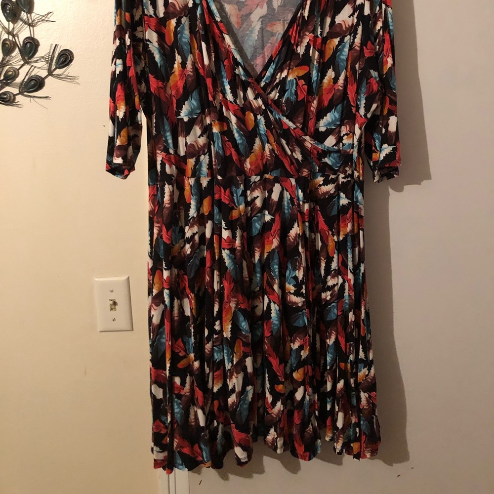 Beautiful, vibrant feather dress